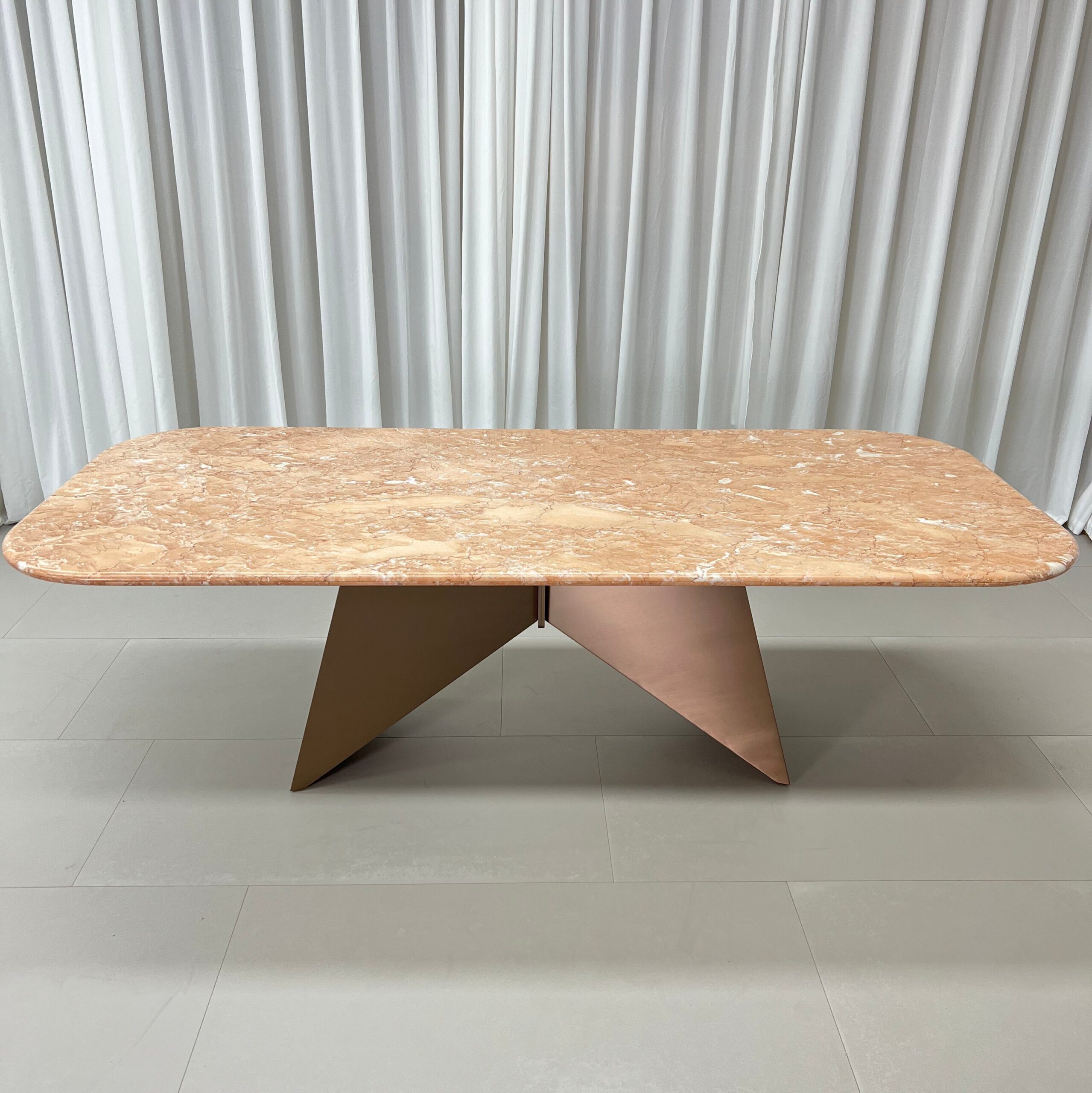 2.4m Unique Dining Table with butterfly Design Base MJ1381 - 图片 2