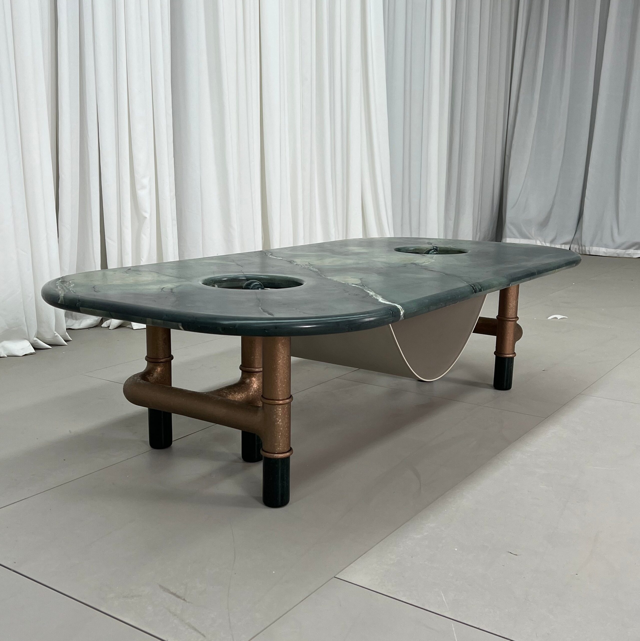 1.5m Unique Water‑pipe Design Edinburgh Green Coffee Table MJ2093 - 图片 4