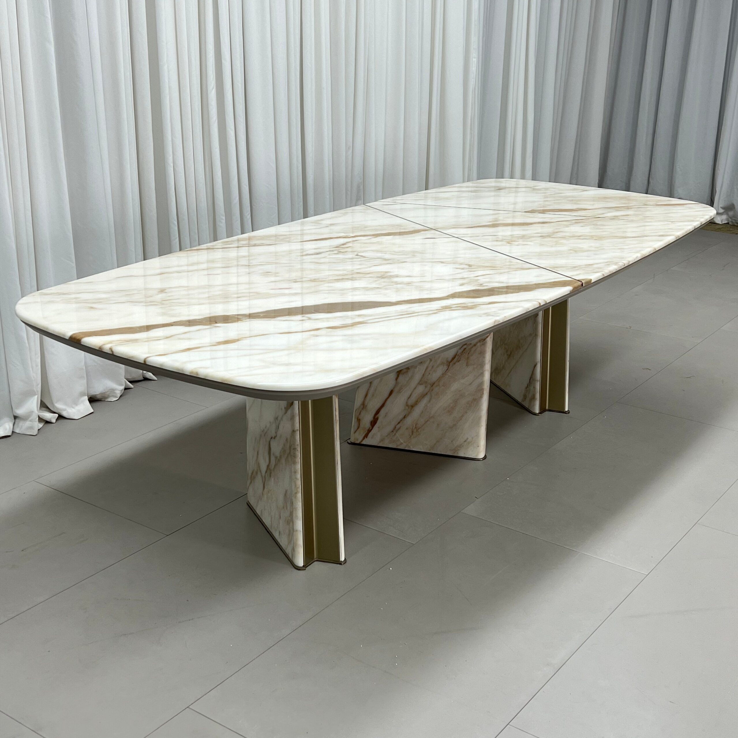 3m Modern Luxury Italian Style with Stone & Metal Legs MJ1329 - 图片 3