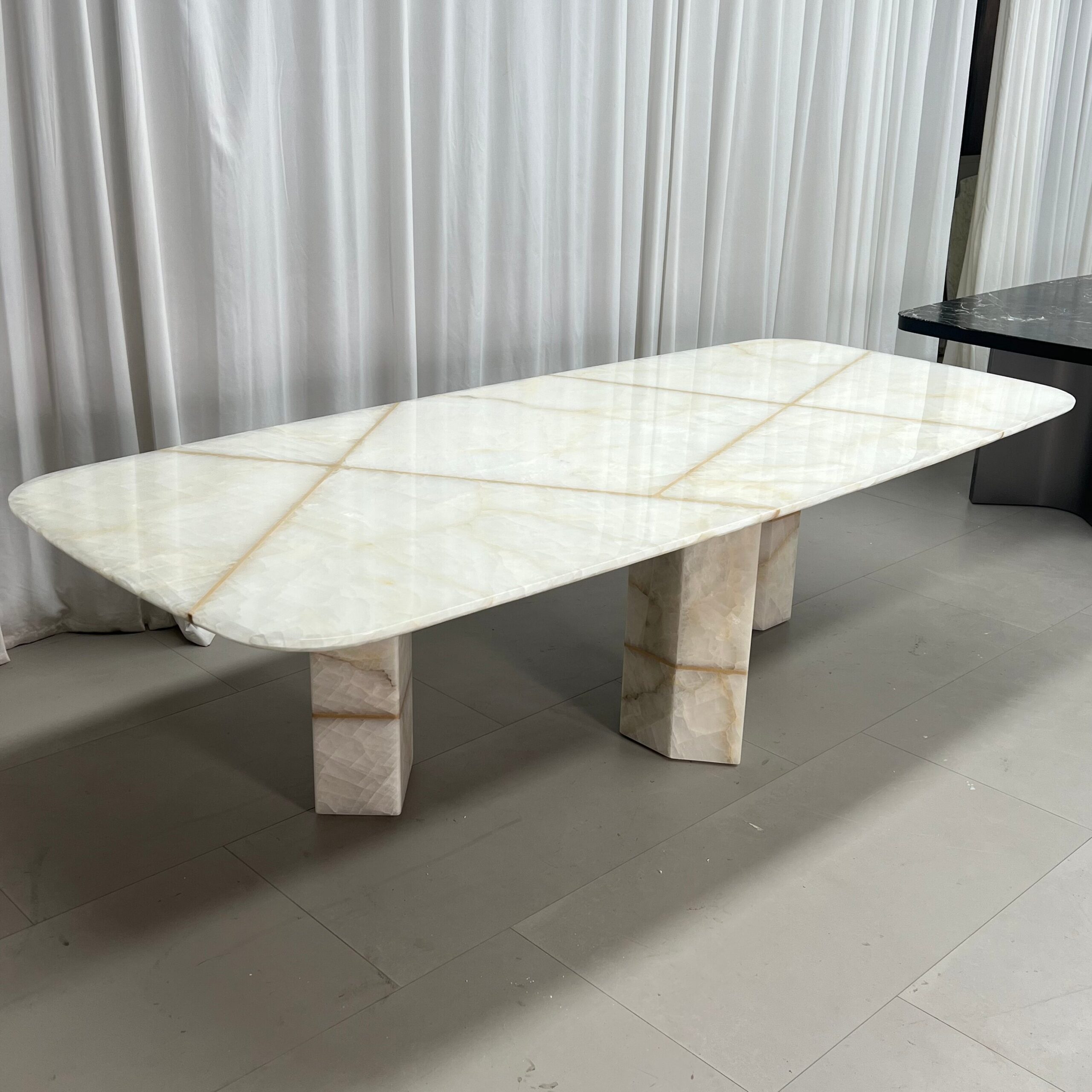 3m Onyx Villa Luxury Nature Marble Dining Table MJ1550 - 图片 2