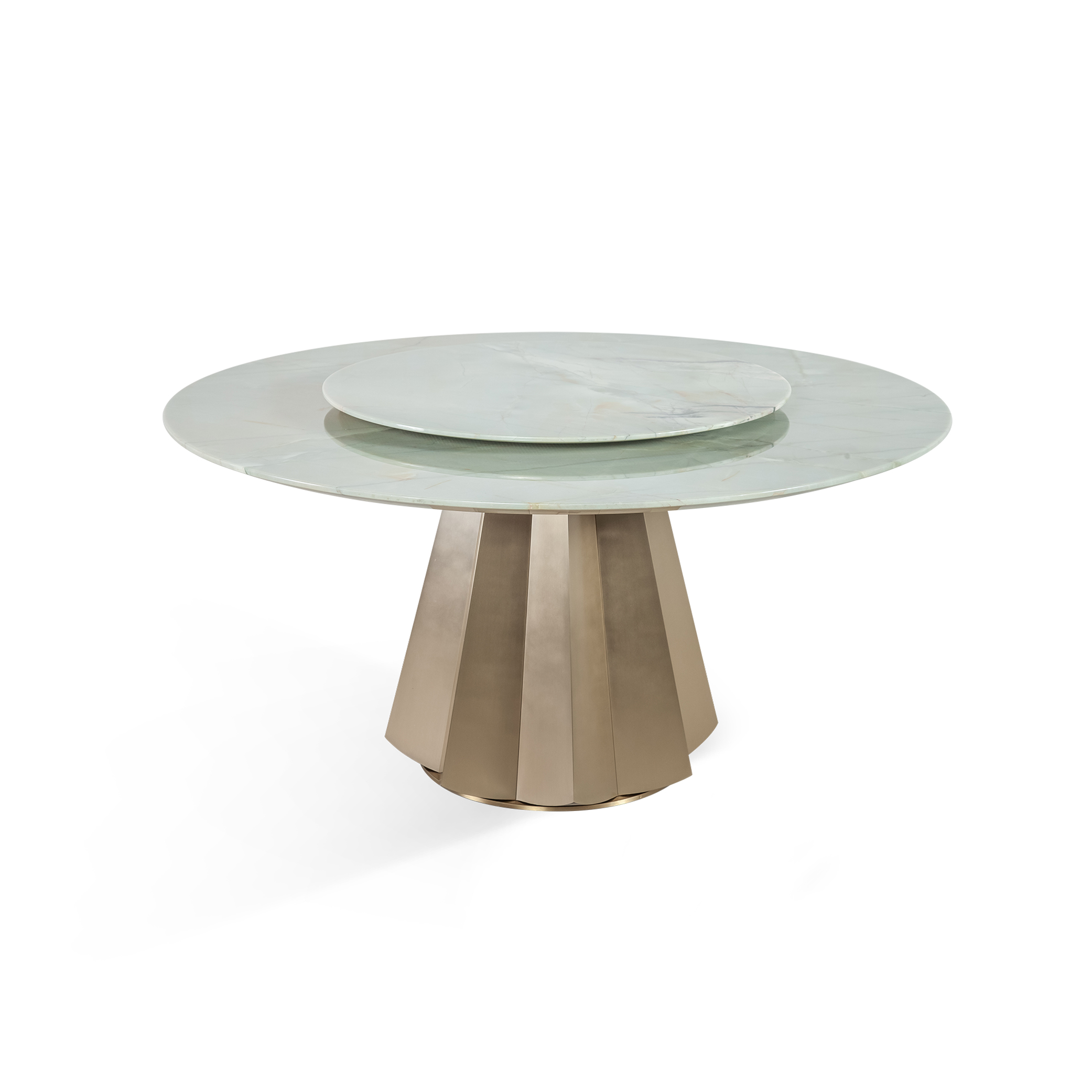 1.5m Nature Marble Top Round Dining Table MJ1232 - 图片 3
