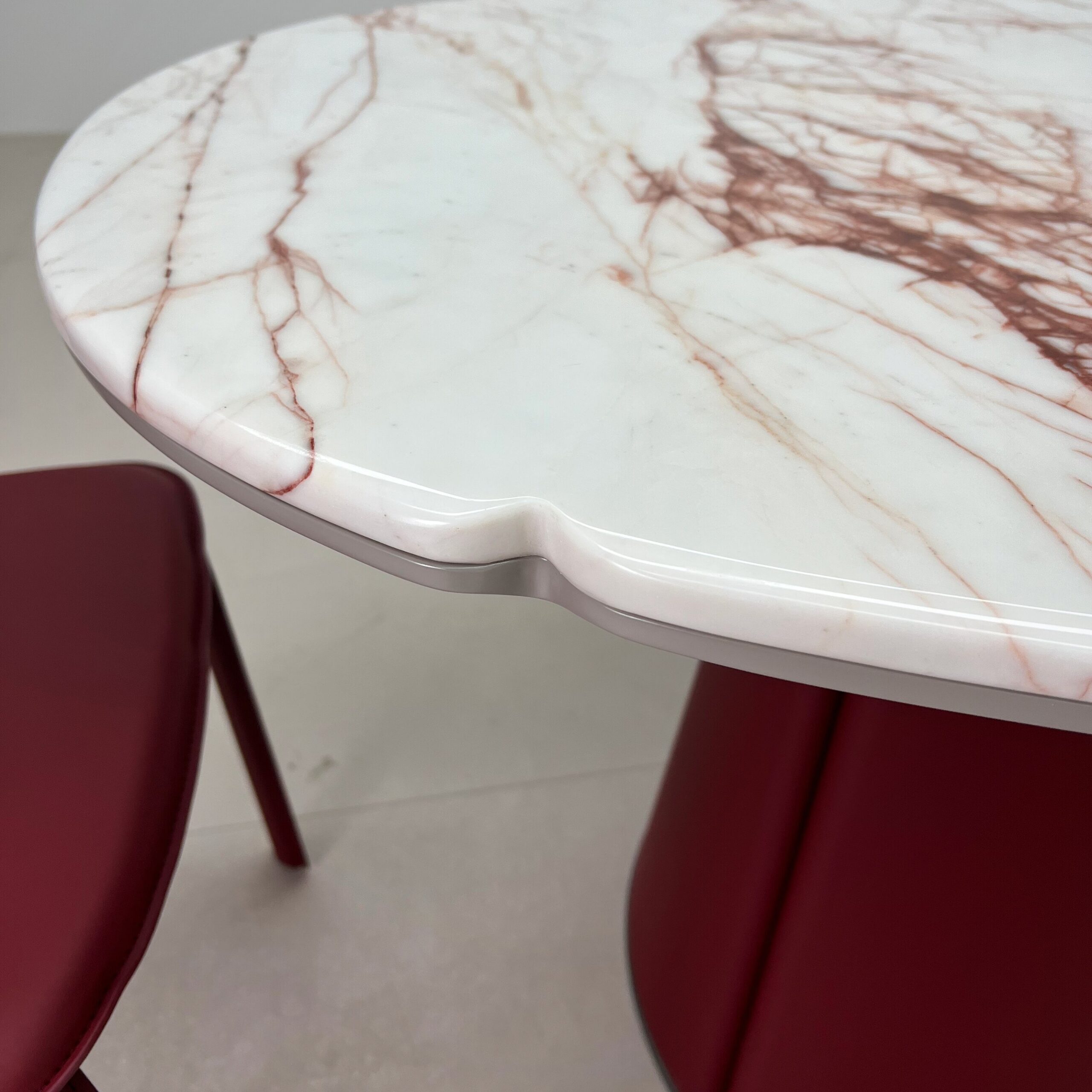 2.4m Dining Table with Two Tapered Leather Upholstered Bases MJ1356 - 图片 4
