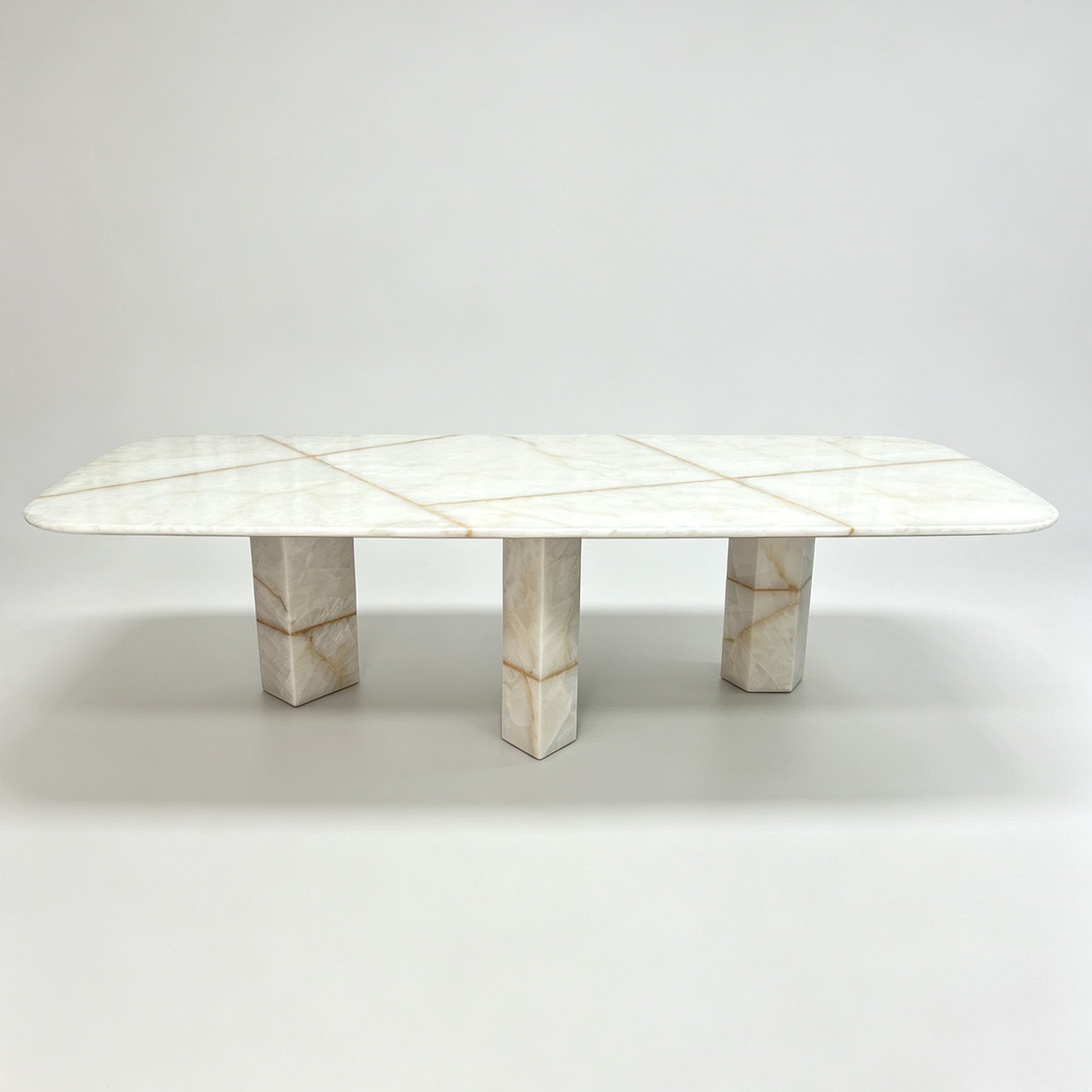 3m Onyx Villa Luxury Nature Marble Dining Table MJ1550 - 图片 4