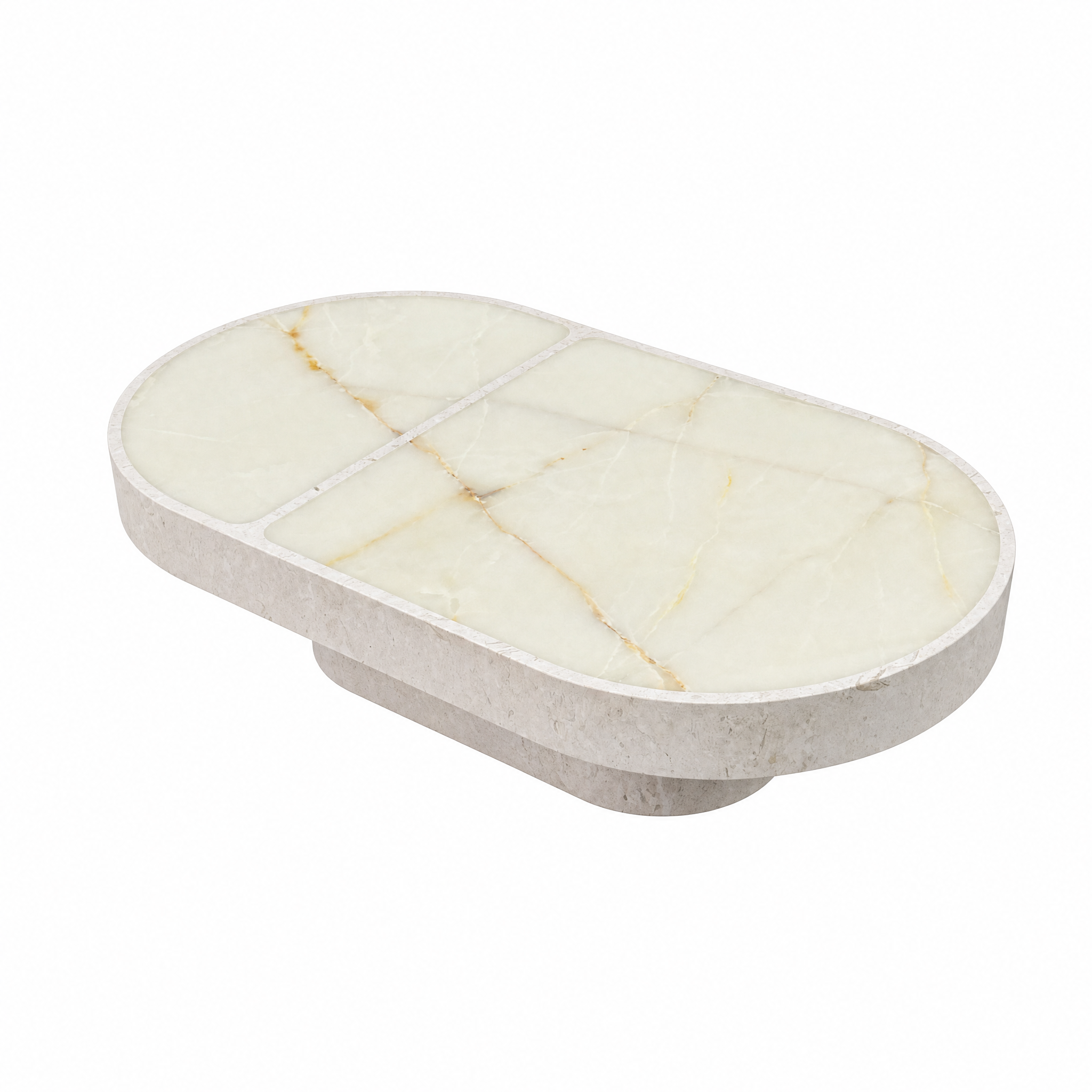 1.2m Oval Nature Marble Coffee Table MJ2116 - 图片 3