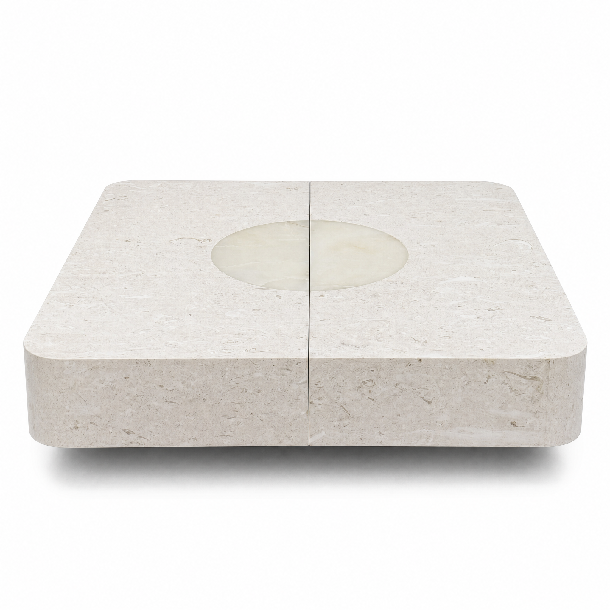 1.2m Square Nature Marble Coffee Table MJ2113 - 图片 3
